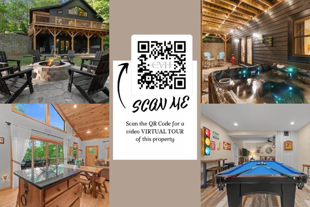 Lux Mtn Cabin Hot Tub, Fire Pit, Game Room 3Bd Franklin Extérieur photo
