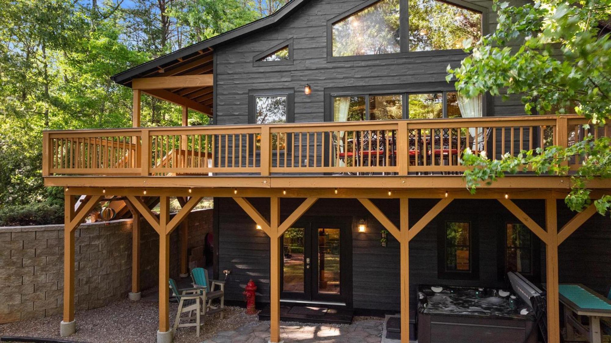 Lux Mtn Cabin Hot Tub, Fire Pit, Game Room 3Bd Franklin Extérieur photo